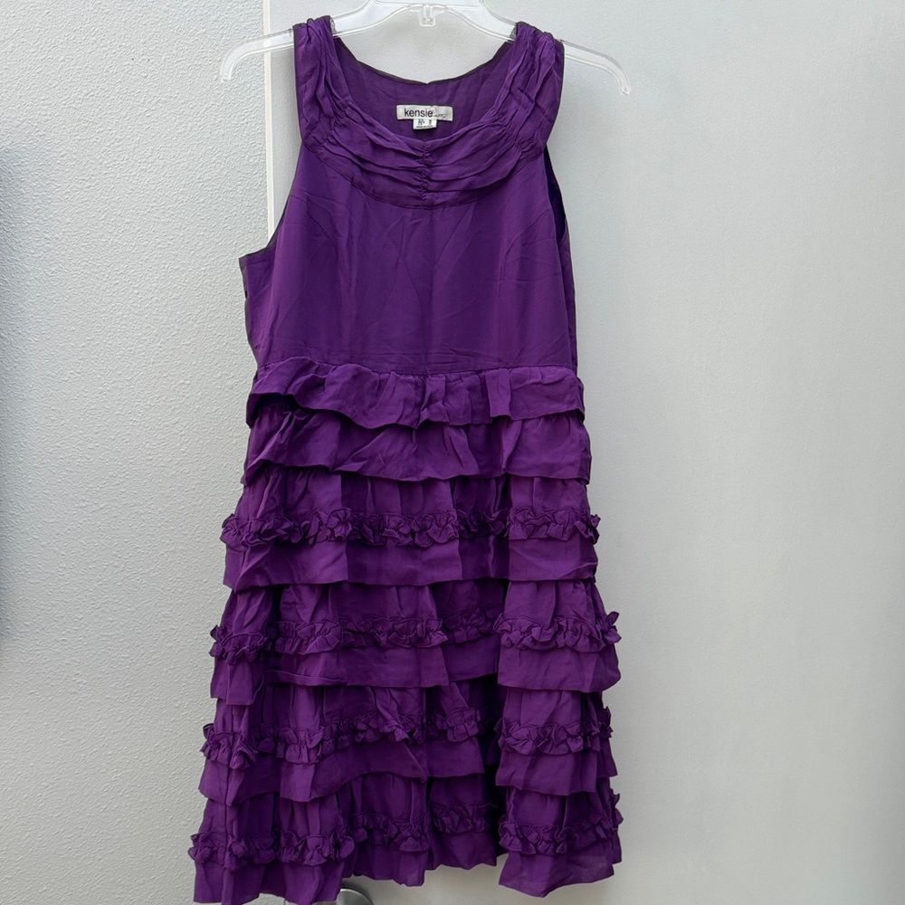 Kenzie Deep Purple Layered Dress